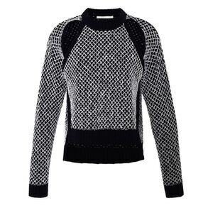 Jonathan Simkhai Fence Chenille Cut Out Cropped Sweater Sz S